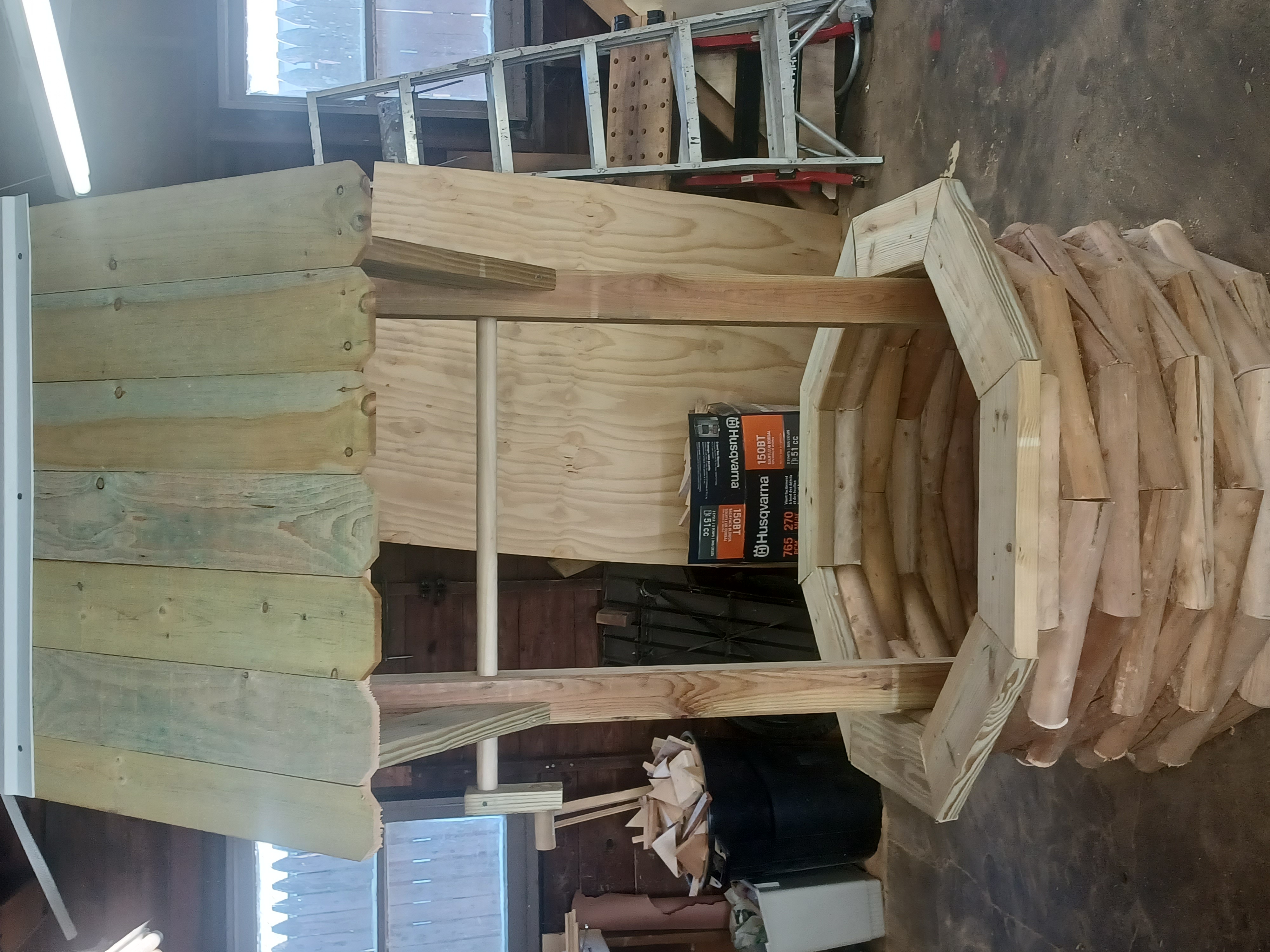 Rustic Cedar Wishing Well - Front